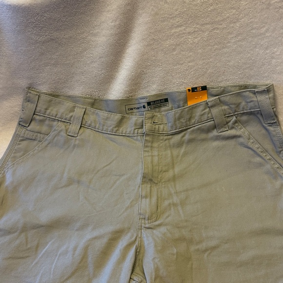 Carharrt Men's 38  Denim Rugged Flex Relaxed Fit Canvas Work Shorts NWT - Picture 5 of 5